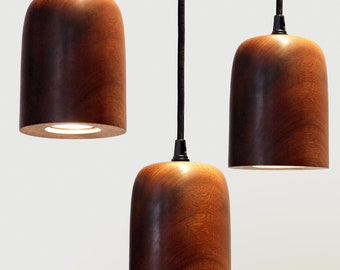 Dome Wood Pendant LED Light | Modern Minimalist Fixture