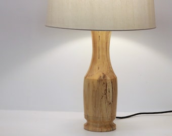 Spalted Maple Table Lamp | Mid Century Modern Light Fixture