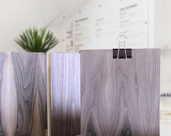 Simple Wood Sign Holder in Walnut