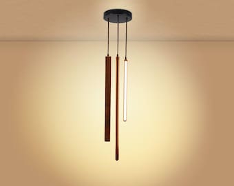 Linear Trio LED Chandelier / Pendants | Custom Modern Light Fixture