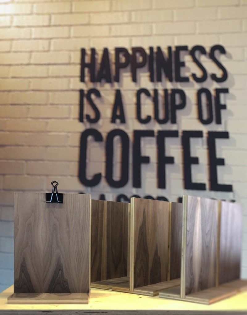 Timber Sign Holder Simple Wood Sign Holder in Walnut - Etsy