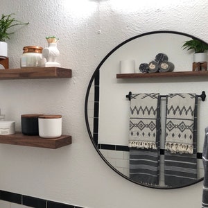 Modern Floating Wall Shelves | Custom Made with Solid Wood