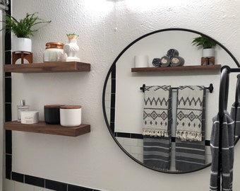 Modern Floating Wall Shelves | Custom Made with Solid Wood