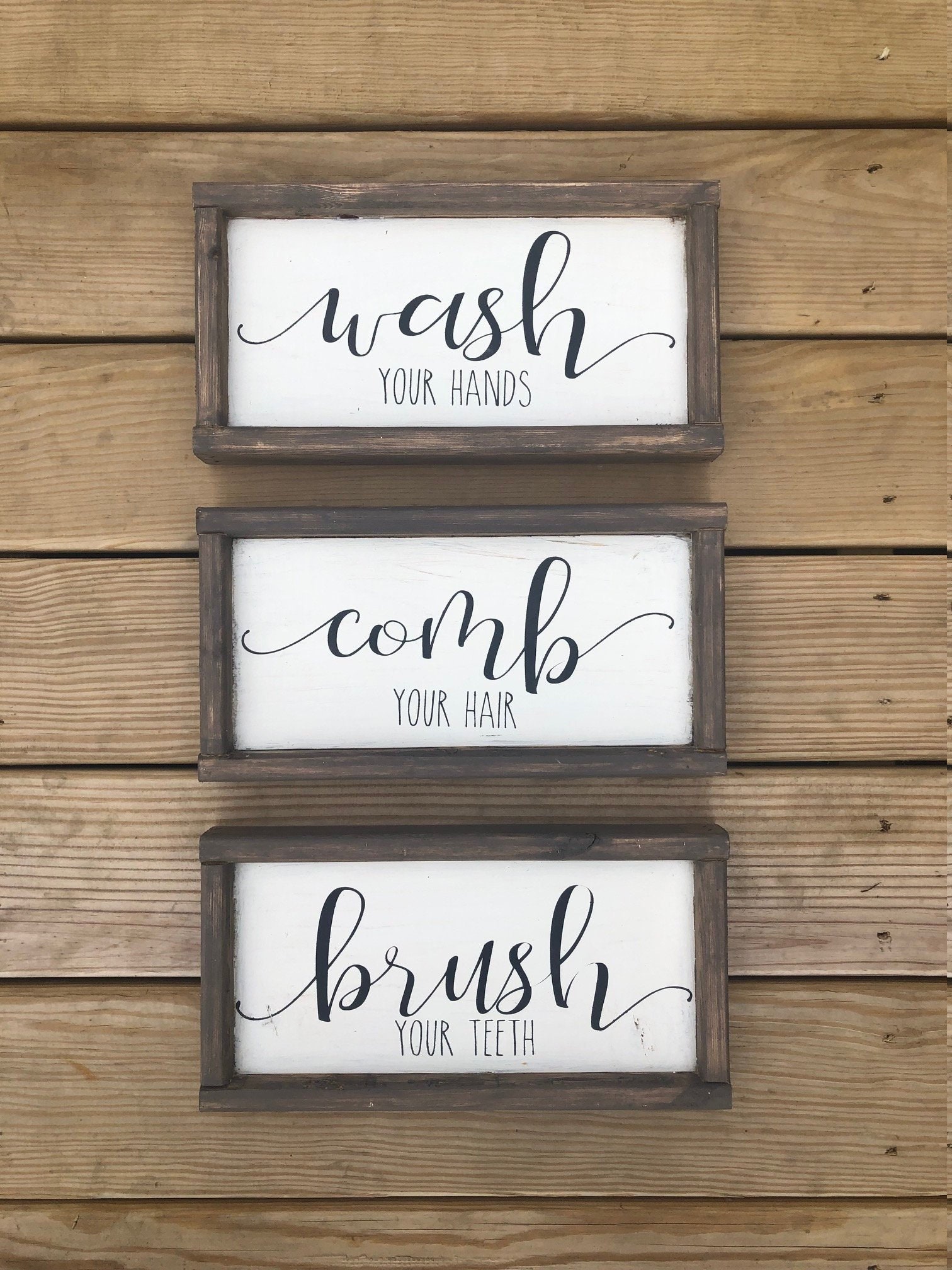 Wash Your Hands Comb Your Hair Brush Your Teeth - Etsy Wash Your Hands Comb Your Hair Brush Your Teeth - Etsy