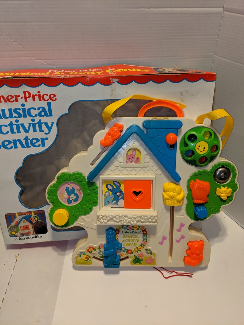 Vintage 1985 Fisher Price 1100 Musical Activity Center Busy Etsy