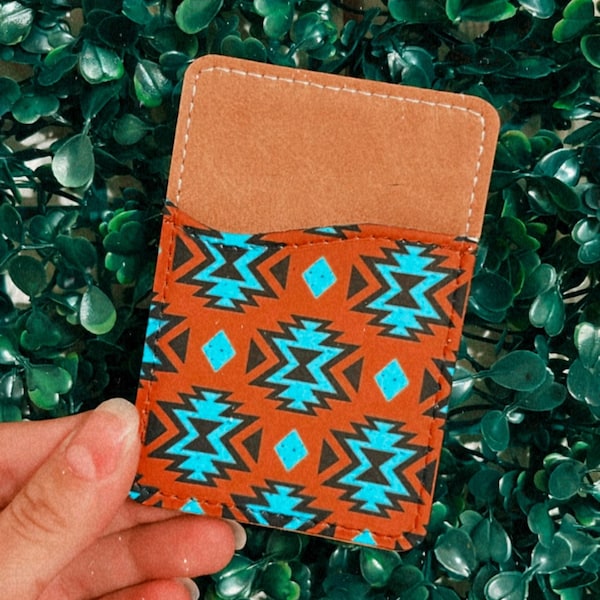 Portefeuille Femme Motif Aztèque Avec Compartiment Téléphone, Neuf