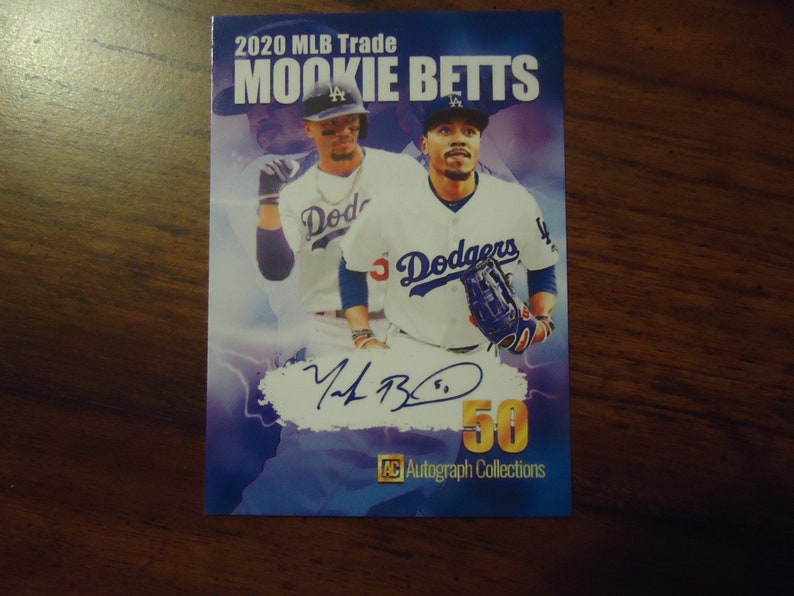 5 Mookie Betts 1st Dodgers Card 2020 MLB Trade Autograph Etsy