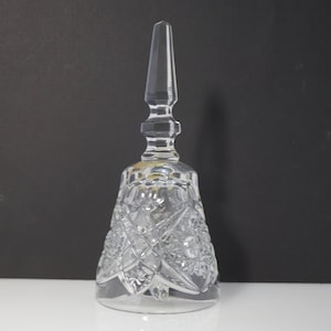Cut Crystal Dinner Bell, West German Lead Crystal, Intricate Glass *READ DESCRIPTION BELOW