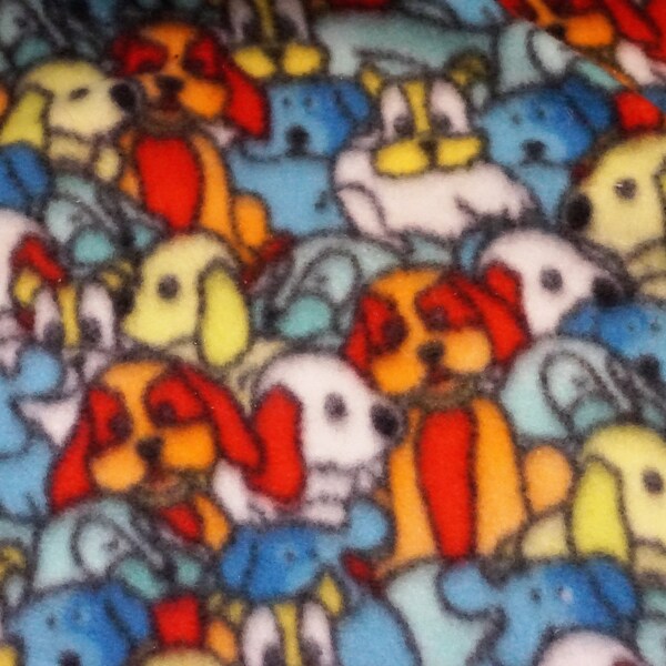 Picture of Puppy Fleece Fabric - Etsy