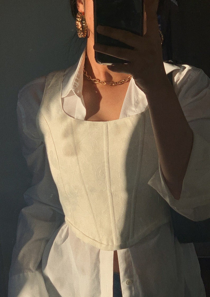 Handmade Corset Top Made Using Vintage Recycled Materials Etsy