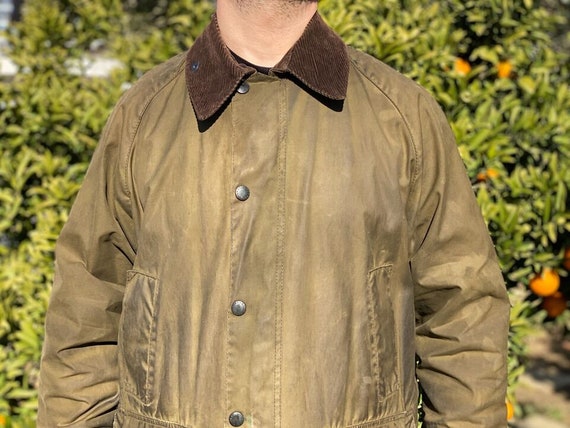 WC701 BARBOUR BEDALE オイルドジャケット C42 Barbour BEDALE Waxed Cotton Oiled Jacket Blouson Coat Men