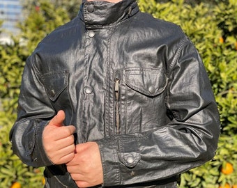 RARE Barbour Men's Vintage Beacon Jacket Black L C42/107 Cm