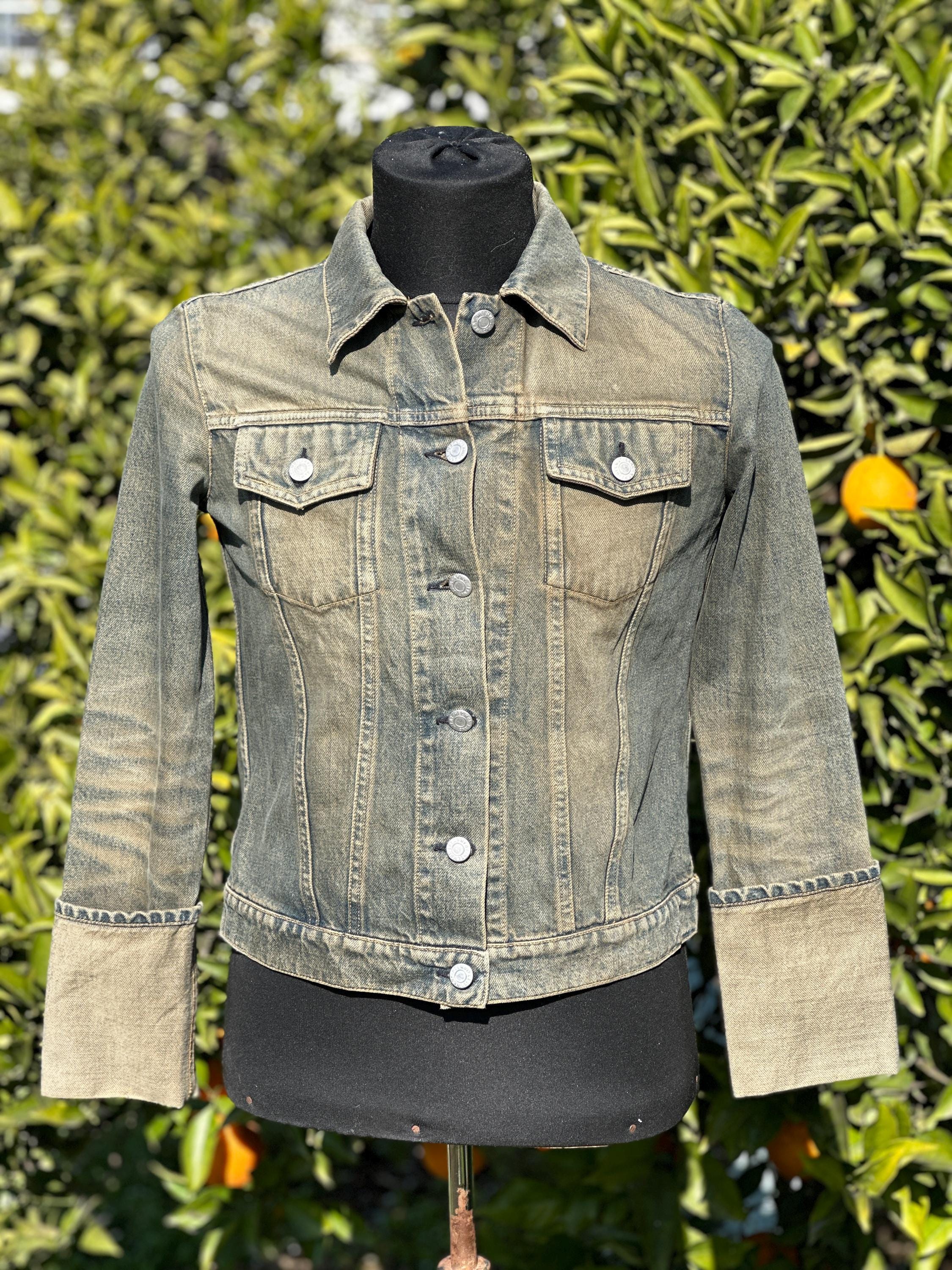 Rare Archive 98 Helmut Lang Stained Denim Pocket Trucker