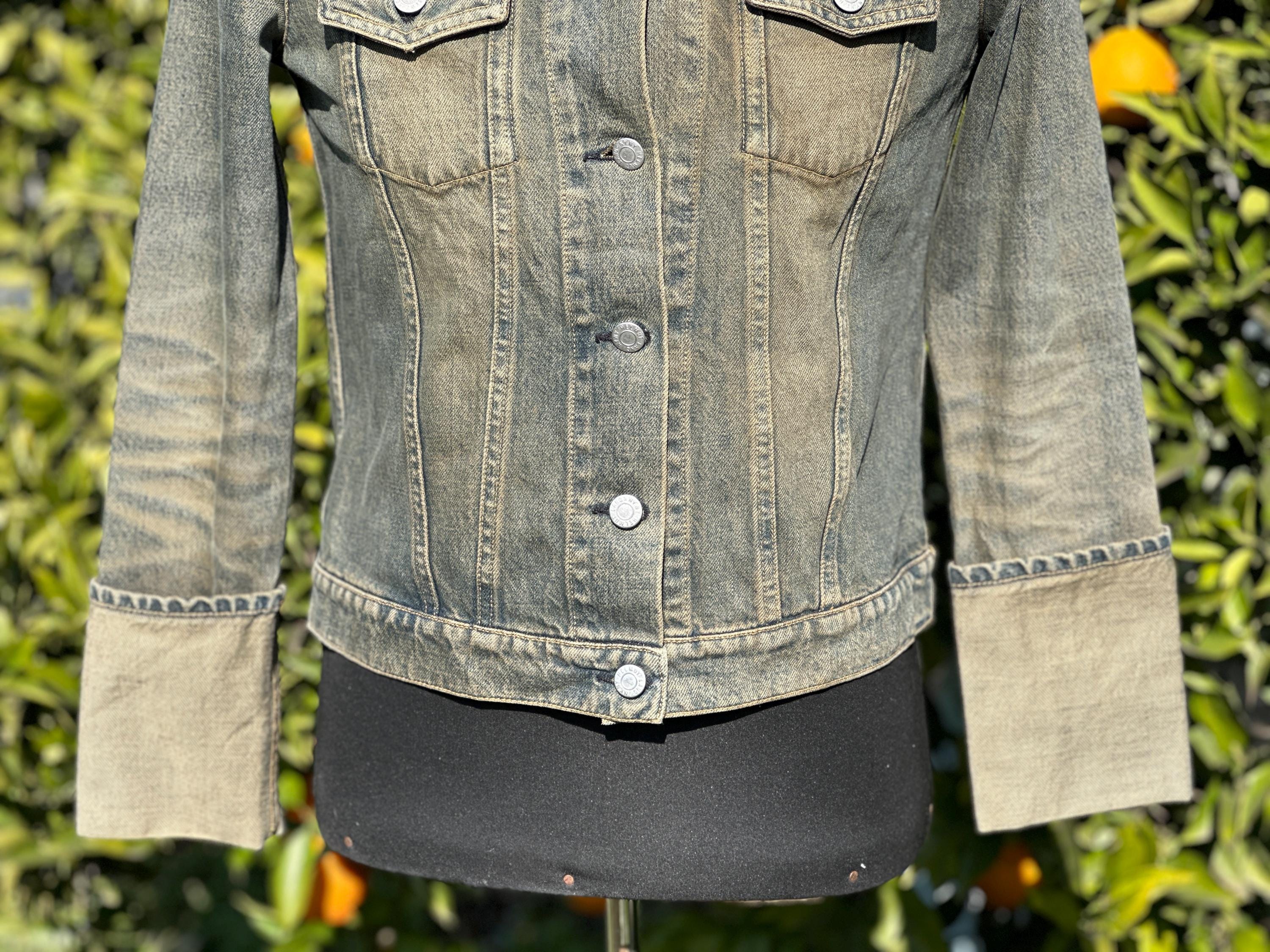 Helmut Lang 1998 Vintage Denim Blue Jacket 48 Made In Italy