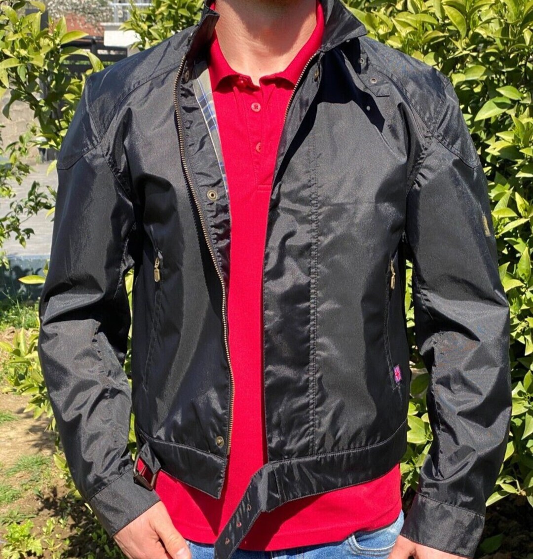 Belstaff Rider Jacket Short Motorcycle Windbreaker Bomber Size S Biker ...
