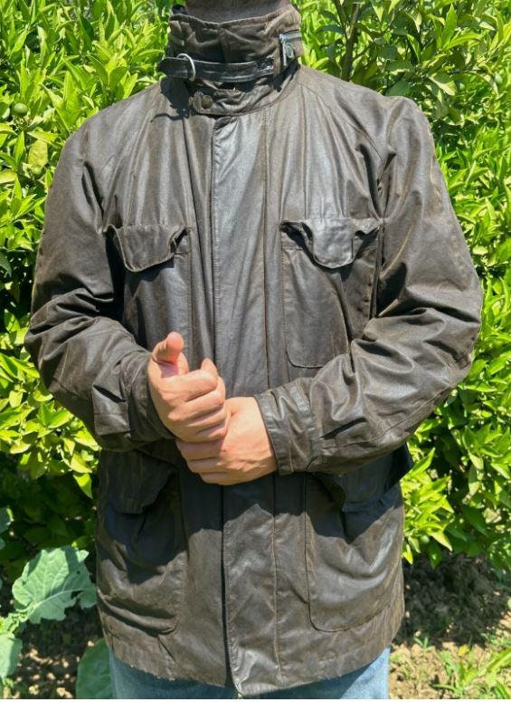 Limited Barbour Tokito Horse Riding Hooded Leather Waxed Coat Jacket Size XL Etsy