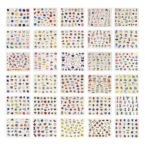 Mixed Styles 3D Nail Art Stickers Decals (10, 30 or 50 sheets)