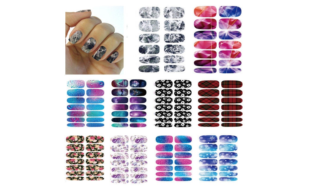 Monalisa Nail Polish Appliqués Full Nail Art Designs Sticker - Etsy