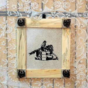 Barrel Racer Branded Cowhide