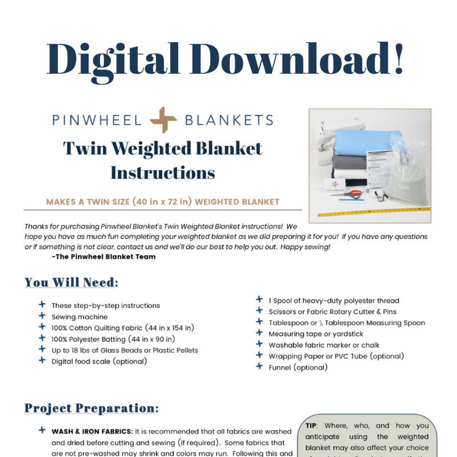 Weighted Blanket Instructions Stepbystep Details on How to Make a 40x72 Weighted Blanket twin