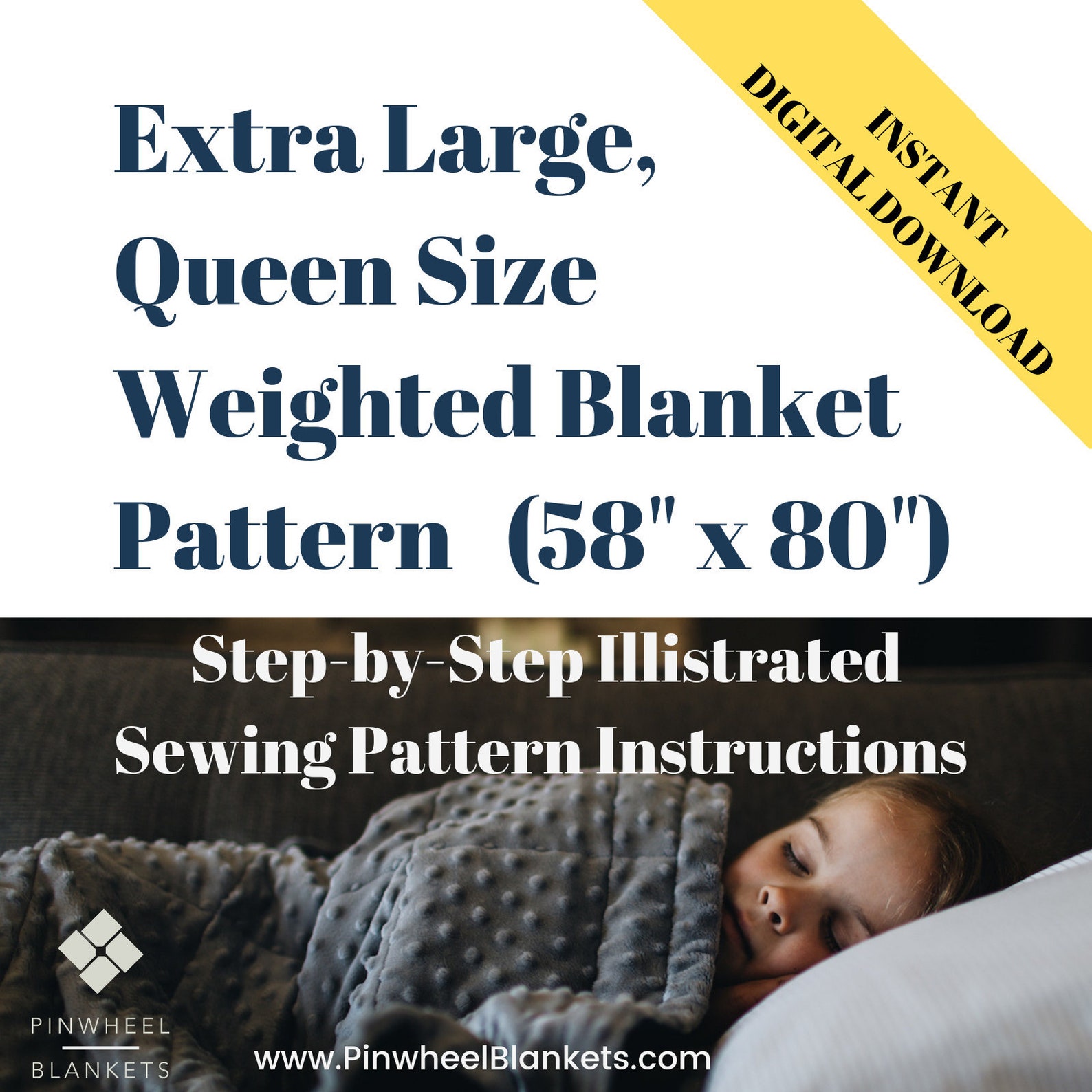 Extra Large Queen Size Weighted Blanket Sewing Pattern Etsy