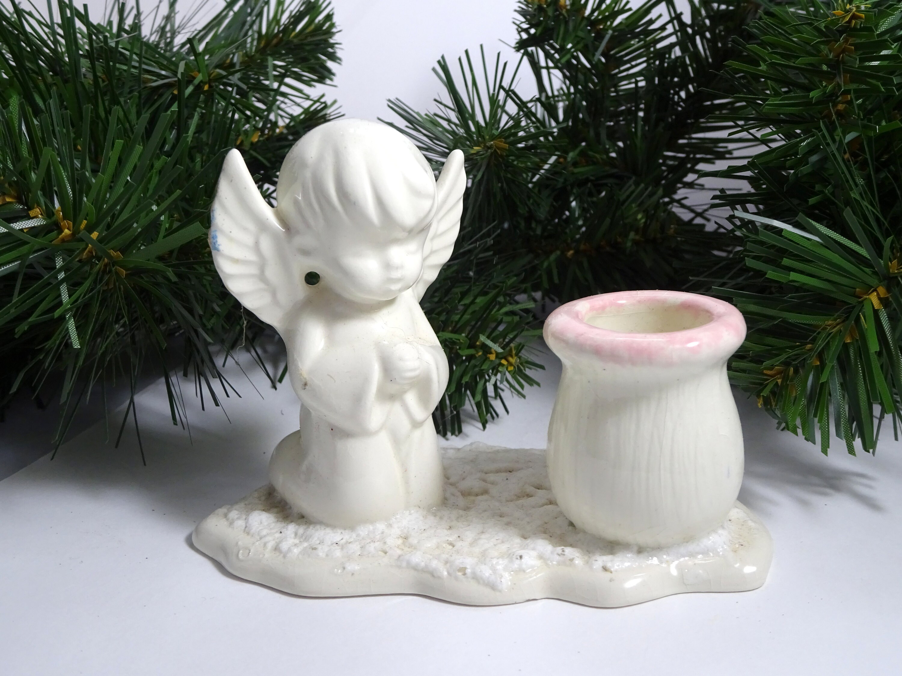 Praying Angel Candle Holder Holiday Home Decor Christmas Etsy
