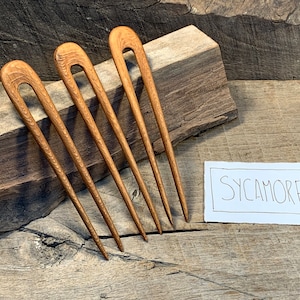 Handmade Wooden Hair Pin / Hair Fork Sycamore