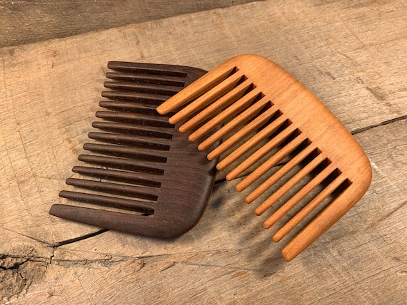 Handmade Wood Comb: Long Teeth, Detangling Hair Comb
