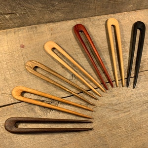 Handmade Wooden Hair Pin / Hair Fork - Single Item