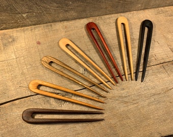 Handmade Wooden Hair Pin / Hair Fork