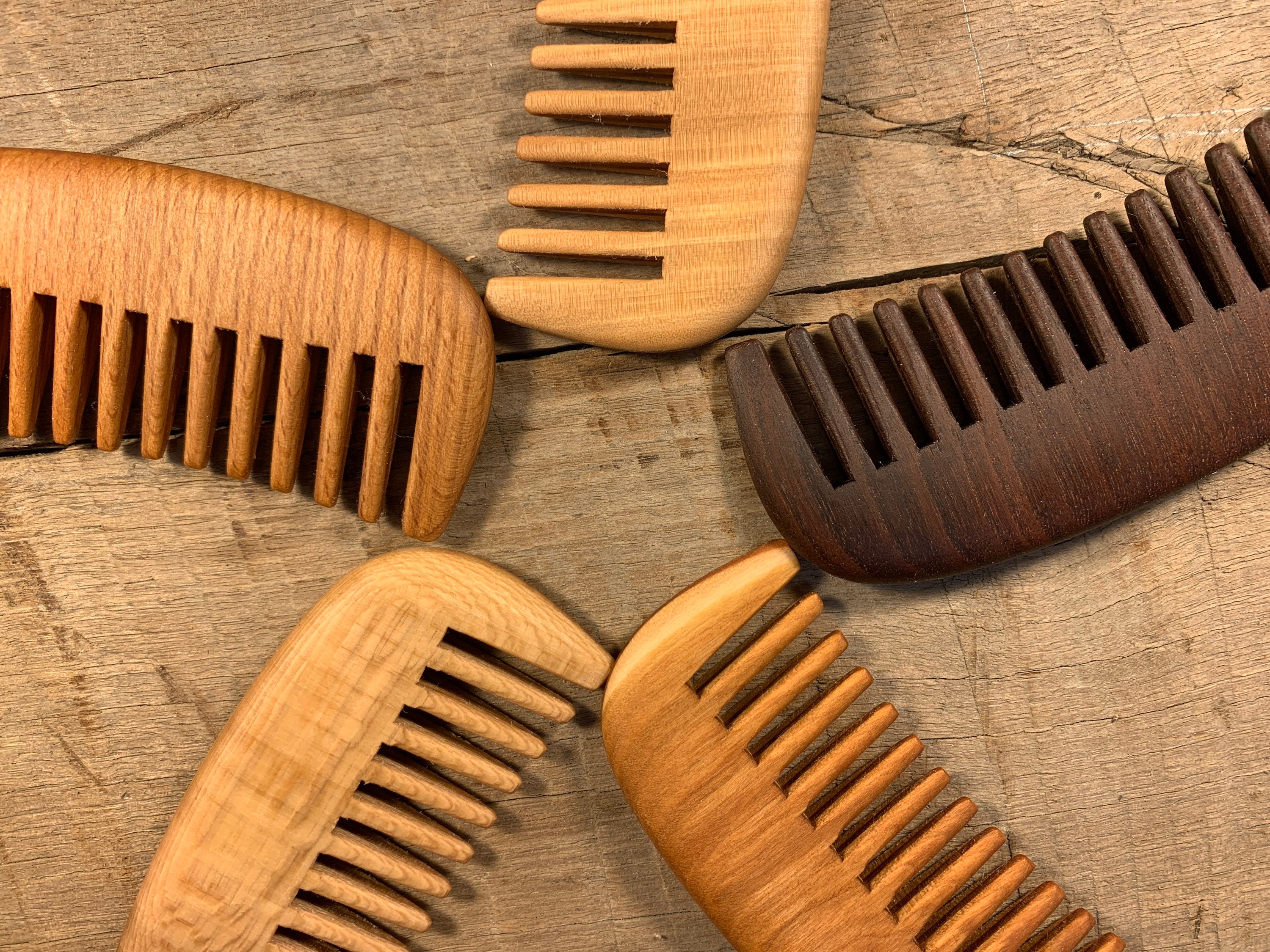 Handmade Wood Comb WIDE TOOTH 