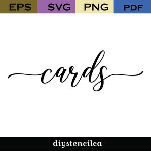 Cards SVG, wedding svg, Cards Sign Svg,  Cards sign , Sign svg Cutting files for Silhouette Cameo, ScanNCut, Cricut, Commercial Use