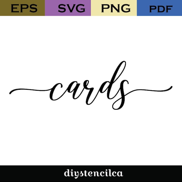 Cards SVG, wedding svg, Cards Sign Svg,  Cards sign , Sign svg Cutting files for Silhouette Cameo, ScanNCut, Cricut, Commercial Use