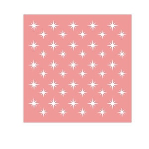 Scattered Stars Stencil - Reusable Multipurpose Cookie Background Pattern Stencil for DIY Crafts & Decorations