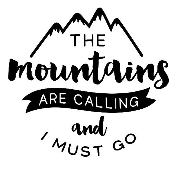 The Mountains Are Calling and I Must Go Decal - Decal - Mug Decal - Wanderlust decal - Adventure Car decal - Hiker Mountain Climbing Gift