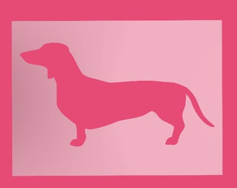 Dachshund Stencil Doxie Dog Breed Face Reusable Sheet S664