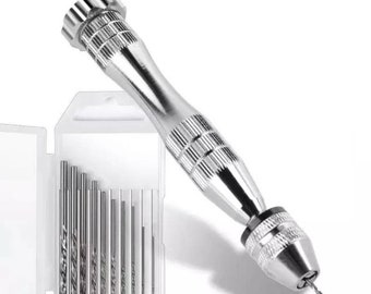 Jewelry Making Spiral Hand Push Drill Pin Vise Precision Chuck Handheld Tool UK