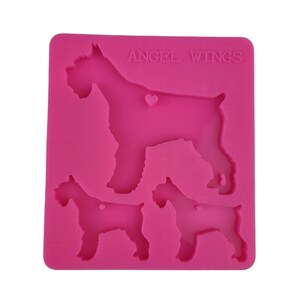 RESINMOLD Schnauzer Keychain Mold, Schnauzer Dog Shape Silicone Mold, Schnauzer Dog Mold, Schnauzer Dog Resin Mold, Schnauzer Dog Mould