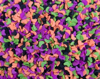 Chauves-souris d'Halloween, mélange de paillettes de polymère, fausses paillettes fantasmagoriques, fausses paillettes d'argile polymère, fournitures créatives, NON COMESTIBLE