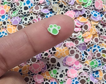 Paw shape sprinkles, Paw Shape Polymer Clay, Craft Supplies, Happy Paws Polymer Clay Animal Paw Print Mix, NON EDIBLE Sprinkles