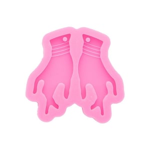 Hand Shape Keychain Silicone Mold, Hands Resin Mold, Silicone Molds
