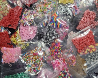 Polymer Clay  Mystery Bags, Craft Supplies, Slime Decoration, Polymer Clay Samples, Random Fake Sprinkle Packs, NON EDIBLE Craft Supplies