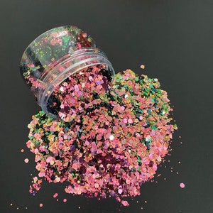 Rot / Grün / Gold Farbverschieben Glitter, Lösungsmittelbeständig, Chamäleon Glitzer