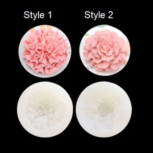 Carnation Flower Mold - 3D Flower Silicone Mold - Aromatherapy Candle Mold Plaster Mold, Craft Supplies