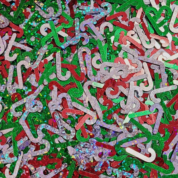 Christmas Candy Cane Sequins Glitter, Holiday Peppermint Glitter for tumblers, nail art, crafts, craft supplies