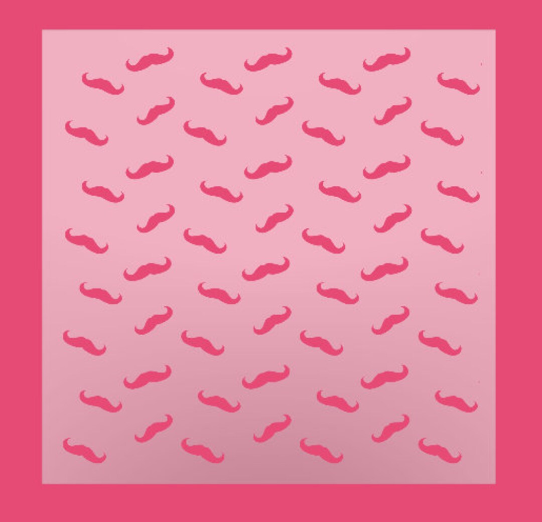 Mustache Cookie Stencil - Mustache Pattern Stencil - Fathers Day ...