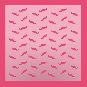 Mustache Cookie Stencil - Mustache Pattern Stencil - Fathers Day Stencil- Baby Shower Stencil - DIY Stencil - Multipurpose Stencil- Reusable