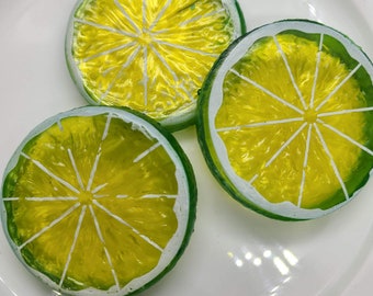 Artificial Green Lime Fake 3.25" Lime Single Fruit