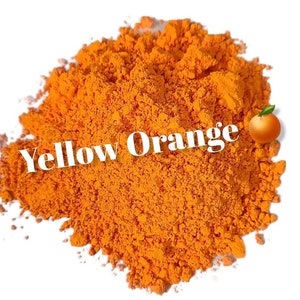 Yellow Orange Fluorescent Pigment Color for Epoxy Resin, Mica Powder, Craft Supplies