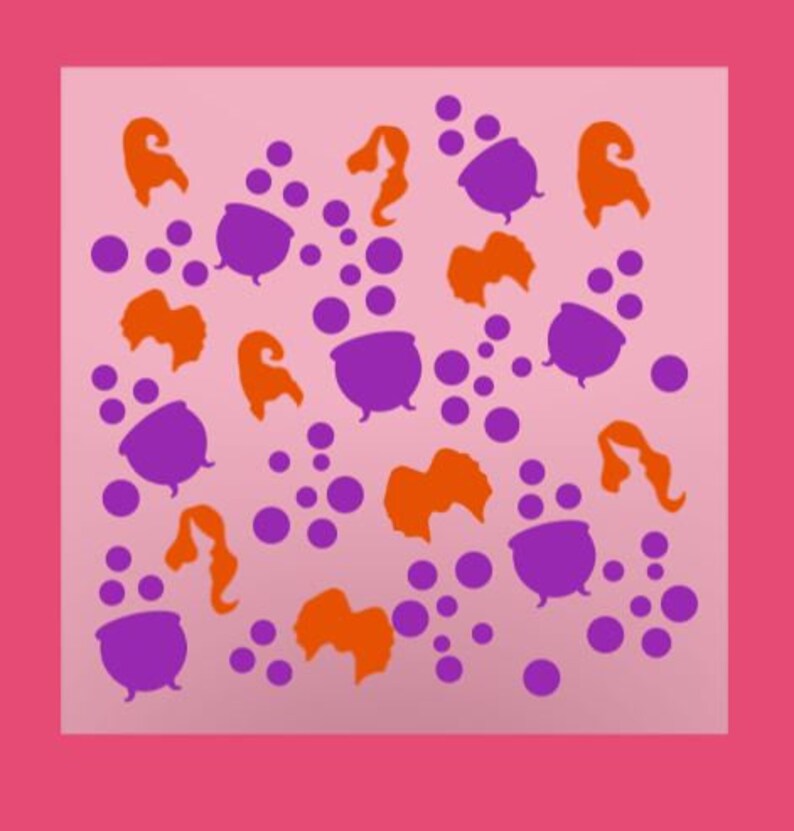 Hocus Pocus Background Stencil Hocus Pocus Cookie Stencils | Etsy